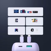 Power Bank Joyroom "JR-PBC07" Lilla 20000mAh 30W (PD / QC3.0) + sisseehitatud Type-C / Lightning kaablid