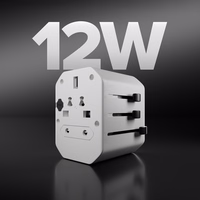 SBS TEADAPTUSBTCUNI USB-C USB-A Universal Travel Adapter - Valge