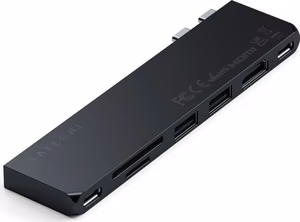 Adapter HUB 7in1 2 x USB C Satechi Pro HUB Slim ST-HUCPHSD MacBookile keskööl