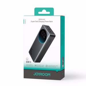 Joyroom JR-PBF05 Pro 30000mAh 65W Powerbank Digitaalse Ekraaniga 2x USB-C 1x USB-A - Must