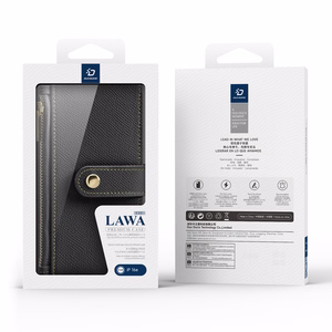 Dux Ducis Lawa iPhone 16e Leather Ümbris with Detachable Magnetic Wallet - Must