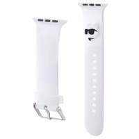 Karl Lagerfeld 3D Rubber Choupette Heads Rihm for Apple Watch 38/40/41mm - Valge