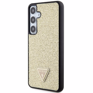 Guess Rhinestone Triangle ümbris seadmele Samsung Galaxy S24+, kuldne