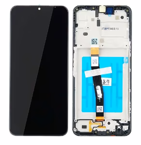 LCD screen Samsung A226 A22 5G koos touch screen ja frame Must original (service pack)