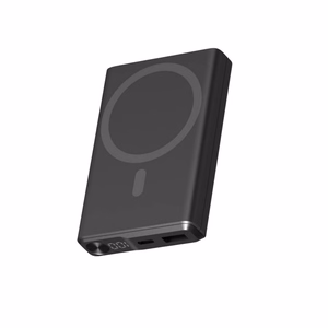Ksix Magnetic Powerbank 10000 mAh 22,5W, musta värvi
