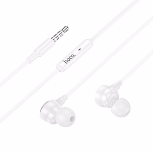 HOCO wire kõrvaklapid Jack 3,5 mm with microphone M116 valge