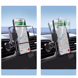 Wozinsky WEDZ-3Y8S clamp car holder with 15W inductive charger for phone on the air vent - black