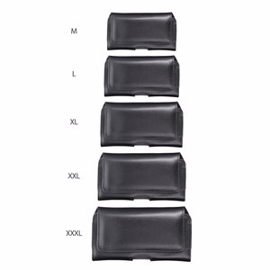 ROYAL universal horizontal leather belt holster size 2XL for SAMSUNG A21s / S20 ULTRA / S21 ULTRA / A70 / A71 / XIAOMI REDMI 9 / HUAWEI P SMART PRO black