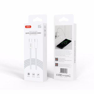 XO kaabel NB-Q260B PD USB-C - USB-C 1,5m valge 60W