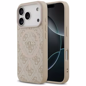 Guess 4G Ring Classic Logo MagSafe Ümbris jaoks iPhone 17 Pro - Roosa