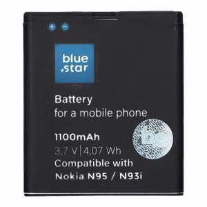 Aku jaoks Nokia N95 / N93i / E65 1100 mAh Sinine Star Premium