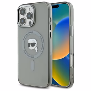 Karl Lagerfeld IML Metal Karl Head MagSafe Ümbris jaoks iPhone 16 Pro Max - must