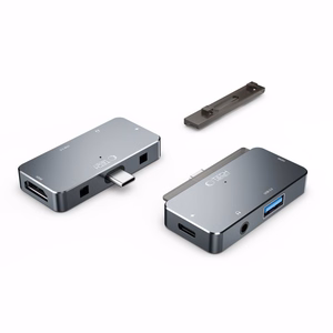 HUB Tech-Protect V6 4in1 USB-C - USB-A 3.0 / USB-C PD100W / HDMI / mini jack 3.5mm - hall
