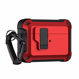Airpods 4 Pro Armor Ümbris with Carabiner - punane