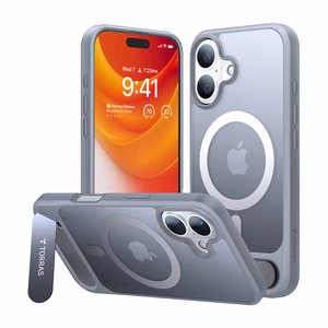 Чехол Torras Pstand Series для iPhone 16 Plus (Titanium серый)
