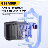 Laadija Essager "Travel Global 1" Must 35W (2xPD / 3xQC3.0) (EU / US / UK)