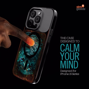 STM Reveal Warm MagSafe ümbris seadmele iPhone 15 Pro Max, Black Realm värvitoonis