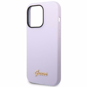 Guess GUHCP14LSLSMU iPhone 14 Pro 6.1" lilla/lilla hard ümbris Silicone Vintage kuldne Logo