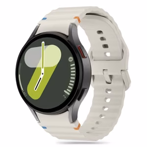 Tech-Protect Silicone Sport Strap for Samsung Galaxy Watch 4 / 5 / 5 Pro / 6 / 7 / FE - Beige