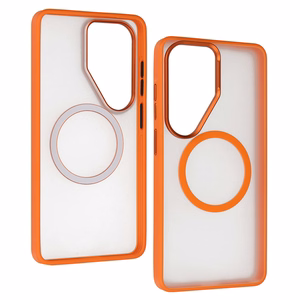 Liavec Soft Ümbris Metal Frame for Samsung Galaxy S26 Ultra oranž