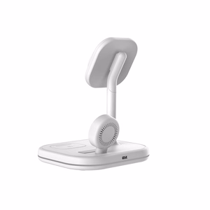 Tech-Protect QI15W-A27 3-in-1 induktiivne laadija koos MagSafe alus jaoks smartphone / Apple Watch / AirPods - valge