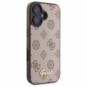 Guess Peony Script MagSafe iPhone 16 Ümbris - Brown