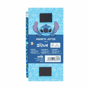 Disney Stitch Tropical magnetiga ostunimekirja märkmik külmkapile koos pliiatsiga, 10 × 21 cm