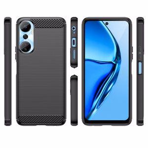 Carbon Case case for Infinix Hot 20 flexible silicone carbon cover black