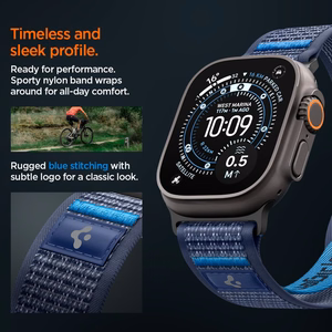 Spigen Athlex Air 2 rihm Apple Watch 8 / 9 / 10 / 11 / SE / Ultra (44 / 45 / 46 / 49 mm) tumesinine