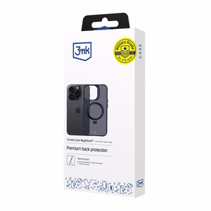 3mk Smoke Ümbris Mag&Stand jaoks Apple iPhone 15 pro max - must