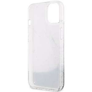 Чехол GUESS для IPHONE 13 / 14 / 15 GUHCP14SLCSGSGH (Liquid Glitter Marble) белый