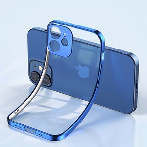 Joyroom New Beauty Series ультратонкий чехол с гальванизированной рамкой для iPhone 12 mini чёрный (JR-BP741)