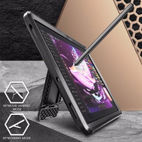 Unicorn Beetle Pro Supcase Ümbris jaoks Samsung Galaxy Tab S9 11.0 / S9 FE / S10 FE / S10 Lite 10.9 X710 / X716B / X510 / X516B / X520 / X526 / X400 / X406B - Must