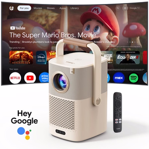 Yaber T2 Plus GTV 1080p 450 ANSI akuga multimeediaprojektor, Google TV, JBL ja Dolby Audio, beež
