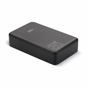 Välisaku 20 000mAh, 1x USB, 2x USB-C, 20W, QC4+, LCD ekraan, must