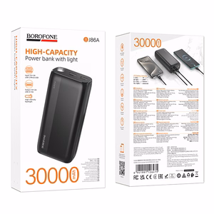 Borofone Power Bank 30000mAh BJ86A Victoria - 2xUSB - black