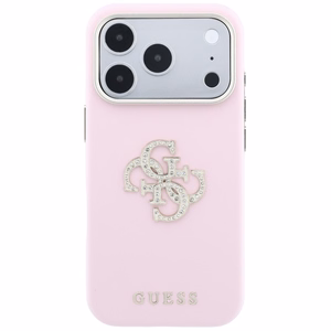 Guess Smooth & Big Strass Logo ümbris iPhone 18 Pro Max / 17 Pro Max – roosa