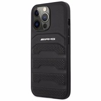 AMG AMHCP14XGSEBK iPhone 14 Pro Max 6,7 "must / must hardcase Leather Debossed Lines