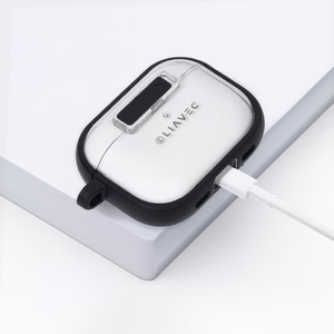 Liavec SlideLock Ümbris for Apple AirPods Pro 3 läbipaistev-must
