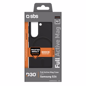SBS Full Active Ümbris D3O for Samsung Galaxy S26, MagSafe ühilduv - must