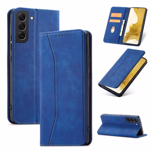 Magnet Fancy Ümbris jaoks Samsung Galaxy S23+ flip cover wallet stand sinine