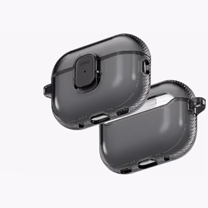 Uniq Glase Pro Ümbris jaoks AirPods Pro 3 Lock Ümbris - Läbipaistev must