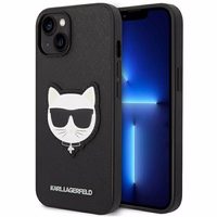Karl Lagerfeld Saffiano Choupette peaümbruse ümbris iPhone 14 Plus'ile - must