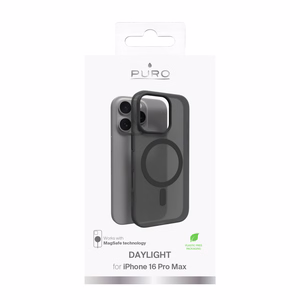Puro Daylight MagSafe Silicone Ümbris jaoks iPhone 16 Pro Max - Must