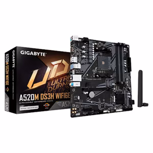 Gigabyte A520M DS3H WIFI6E Processor family AMD Processor socket AM4 DDR4 Supported hard disk drive interfaces SATA, M.2 Number of SATA connectors 4