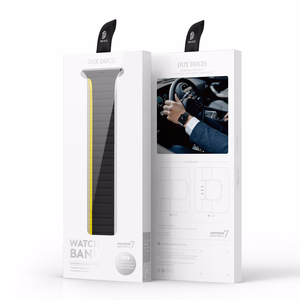 Magnetic Apple Watch SE, 9, 8, 7, 6, 5, 4, 3, 2, 1 (41, 40, 38 mm) Dux Ducis Strap (LD Version) - black and yellow