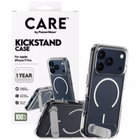 CARE by PanzerGlass Feature Ümbris w. Kickstand MagSafe jaoks iPhone 17 Pro - Clear