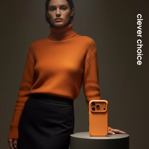 Crong Color Cover Magnetic MagSafe ümbris seadmele iPhone 17 Pro, oranž