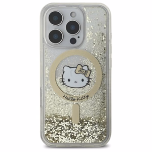 Hello Kitty Liquid Glitter Fever MagSafe iPhone 16 Pro Ümbris - Kuldne