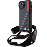BMW M Edition Carbon Tricolor Lines & Strap ümbris jaoks iPhone 15 / 14 / 13 - must